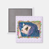 Varken in handdoekverpakking vierkante magneet (Voorkant / Achterkant)