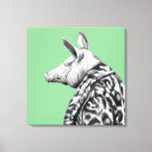 Varken in Jaguar bontjas (Moegi) Canvas Afdruk (Voorkant)