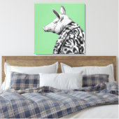 Varken in Jaguar bontjas (Moegi) Canvas Afdruk (Insitu (Slaapkamer))