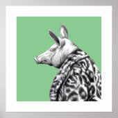 Varken in Jaguar bontjas (Moegi) Poster (Voorkant)