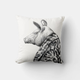 Varken in jaguar bontjas (sneeuw) kussen