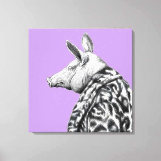 Varken in jaguar bontjas (Sumire) Canvas Afdruk (Voorkant)