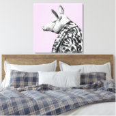 Varken in jaguar bontjas (Ume) Canvas Afdruk (Insitu (Slaapkamer))