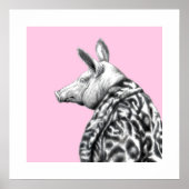 Varken in jaguar bontjas (Ume) Poster (Voorkant)