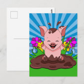 Varken in Modder Briefkaart (Voorkant / Achterkant)