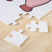 Varken in Tennis met Tennis racket Legpuzzel (Zijkant)