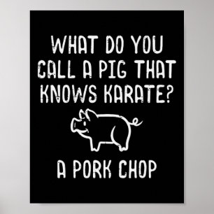Varken Kent Karate Varkenskarbonade Grappige Varke Poster