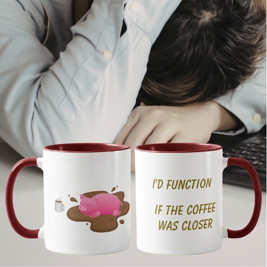 Varken Koffie Humor| Ik zou functioneren als koffi Mok