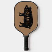 Varken Leven grappig dier silhouet Pickleball Paddle (Voorkant)