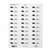  varken logo aangepaste retour adreslabels etiket (Full Sheet)