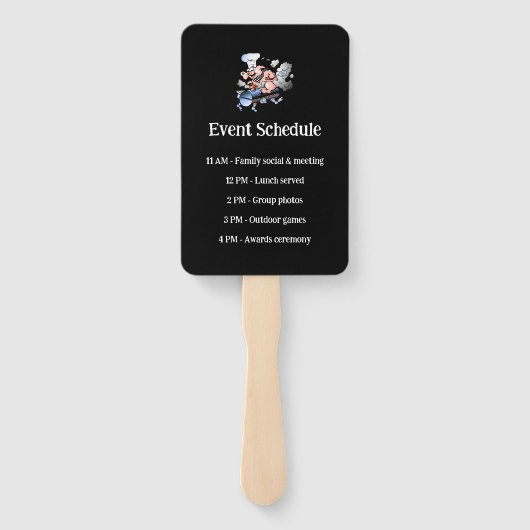 Varken Mascot Familie Reünie Evenement Schema Aang Handwaaier (Achterkant)