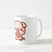 Varken met aardbei koffiemok (Voorkant rechts)