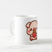 Varken met aardbei koffiemok (Voorkant links)
