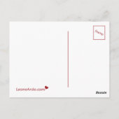 Varken met bloemen briefkaart (Achterkant)