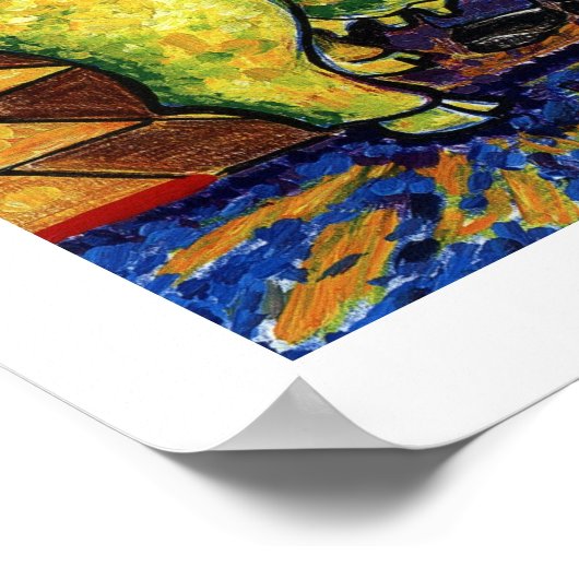 Varken met bloemen poster (Hoek)