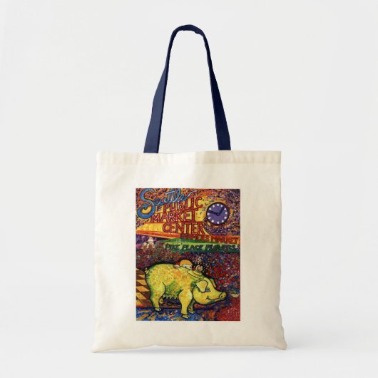 Varken met bloemen tote bag (Voorkant)