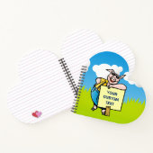 Varken met bord notitieboek (Binnen)