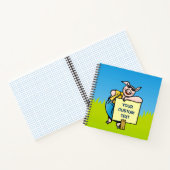 Varken met bord notitieboek (Binnen)