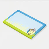 Varken met bord post-it® notes (Schuin)