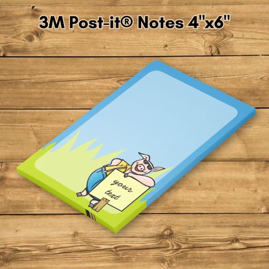 Varken met bord post-it® notes