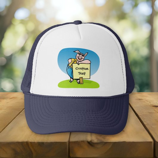 Varken met bord trucker pet