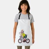 Varken met fiets en helm schort (Insitu)