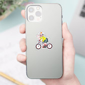 Varken met fiets en helm sticker (Telefoon)