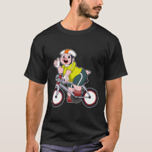 Varken met fiets en helm t-shirt