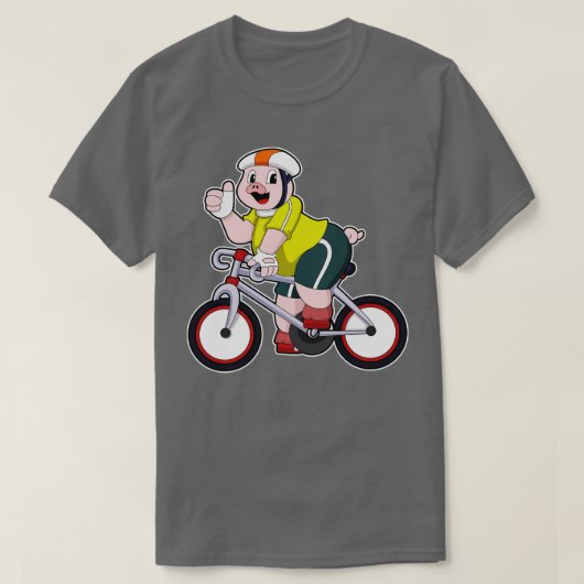 Varken met fietshelm t-shirt (Design voorkant)