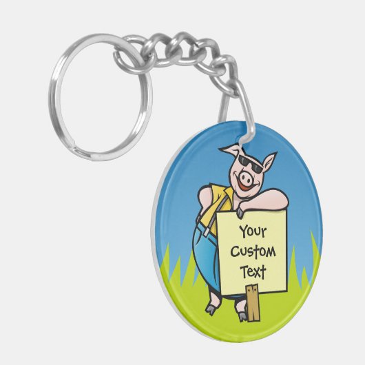 Varken met gebarentaal Sleutelhanger (Voorkant Links)