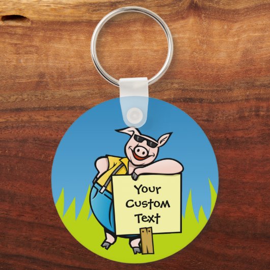 Varken met gebarentaal Sleutelhanger (Voorkant)