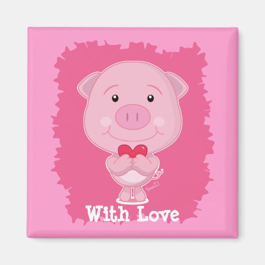 Varken met hart Magnet (Voorkant)