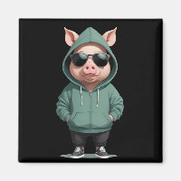 Varken met hoodie Grappig cool dierlijk karakter