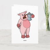Varken met koffiepot kaart (Achterkant)