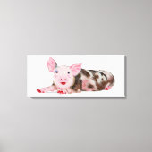 Varken met Lipstick Print op Canvas (Voorkant)