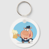 Varken met Pint van Beer Sleutelhanger (Achterkant)