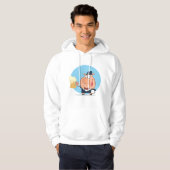 Varken met pint van bier Mannen hoodie (Voorkant volledig)