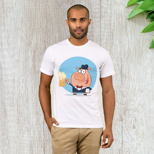 Varken met pint van schuimbier Mannen T-shirt