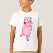 Varken met Roos ventilator T-shirt (Voorkant)