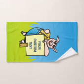 Varken met teken bad handdoek (Handdoek)