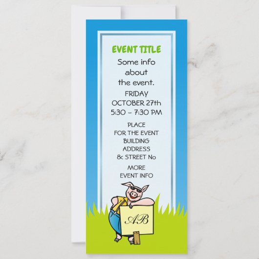 Varken met teken kaart (Achterkant)