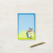 Varken met teken post-it® notes (Op bureau)