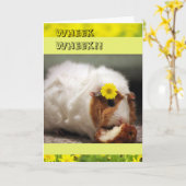 Varken Moederdag Kaart (Gele Bloem)