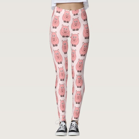 Varken Ontwerp Jouw Achtergrond Kleur Leggings (Voorkant)
