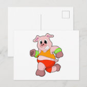 Varken op de loop briefkaart (Voorkant / Achterkant)