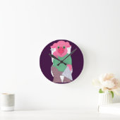 Varken op de toiletklok ronde klok (Huis)