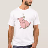Varken Op Een Schommel T-shirt (Voorkant)