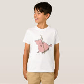Varken Op Een Schommel T-shirt (Voorkant volledig)
