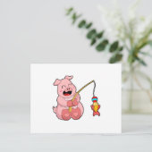Varken op Gevist vis Briefkaart (Staand voorkant)