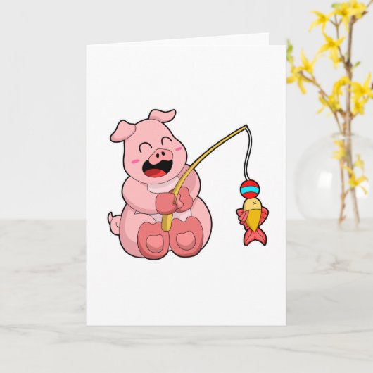 Varken op Gevist vis Kaart (Gele Bloem)